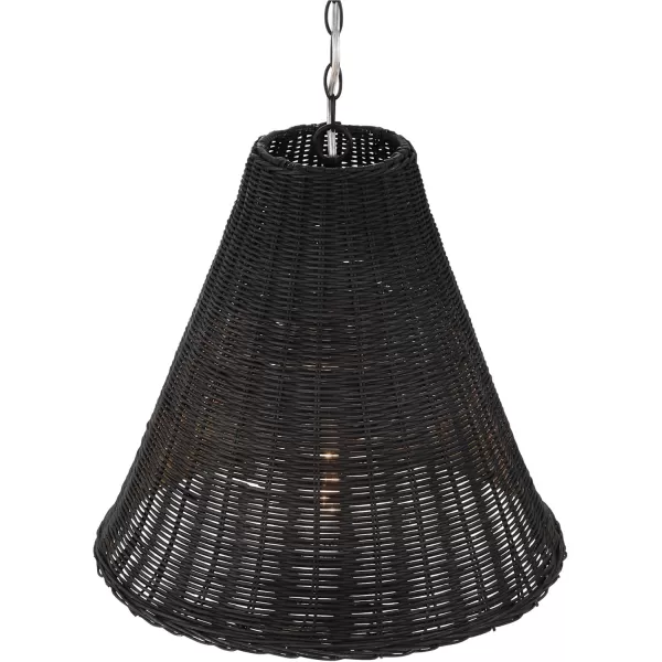 imageCreative CoOp Rattan Taper Pendant Light BlackBlack