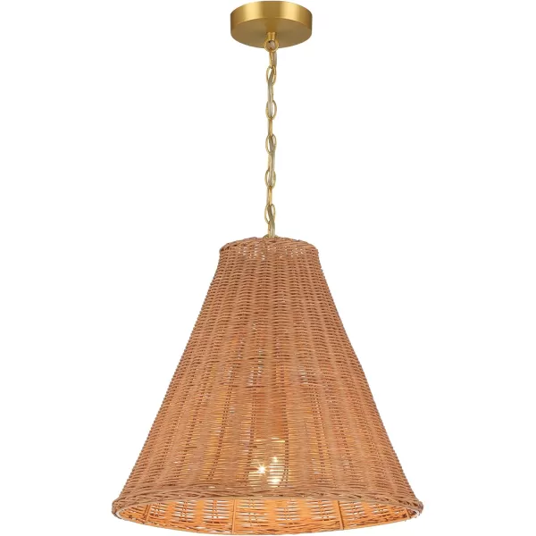 imageCreative CoOp Rattan Taper Pendant Light BlackNatural
