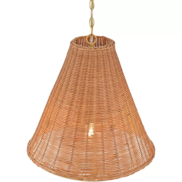imageCreative CoOp Rattan Taper Pendant Light BlackNatural