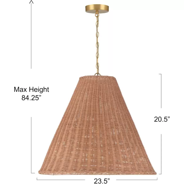imageCreative CoOp Rattan Taper Pendant Light BlackNatural