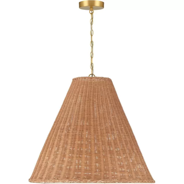 imageCreative CoOp Rattan Taper Pendant Light BlackNatural