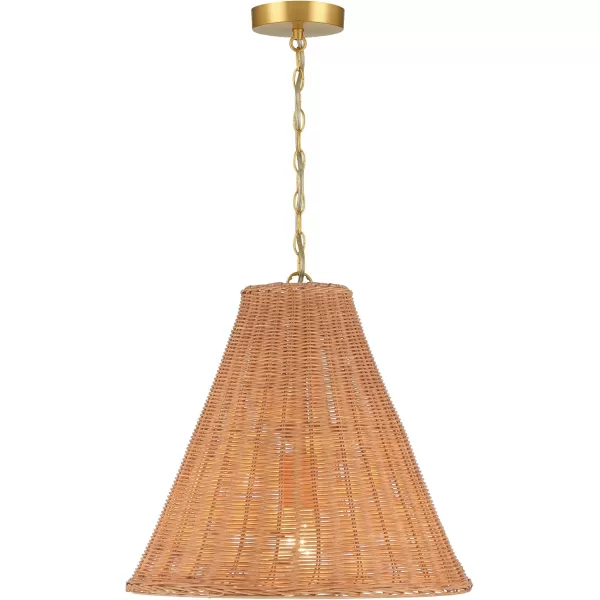 imageCreative CoOp Rattan Taper Pendant Light BlackNatural