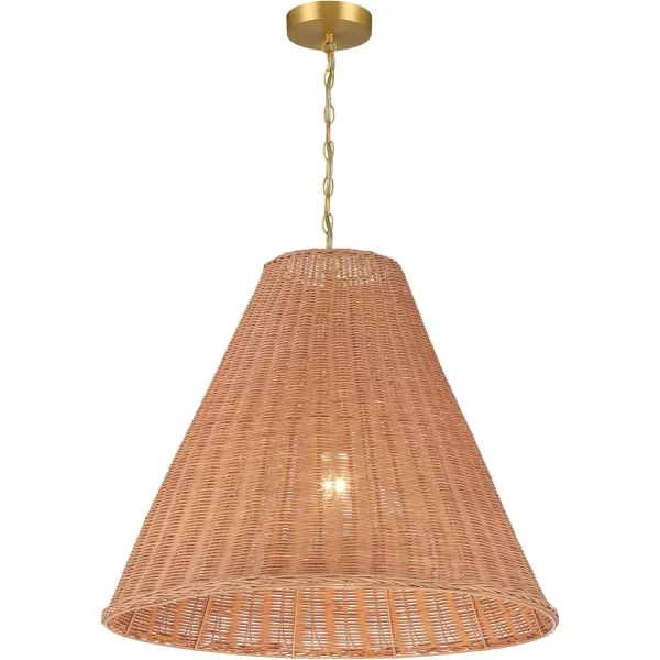 imageCreative CoOp Rattan Taper Pendant Light BlackNatural