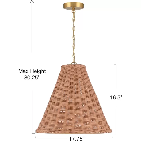 imageCreative CoOp Rattan Taper Pendant Light BlackNatural