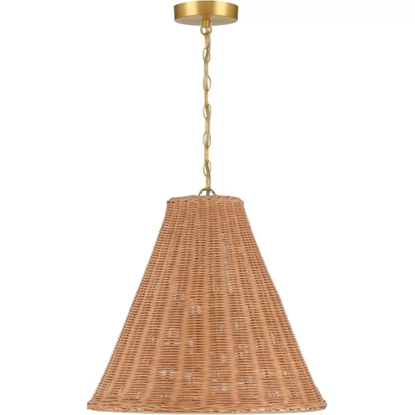imageCreative CoOp Rattan Taper Pendant Light BlackNatural