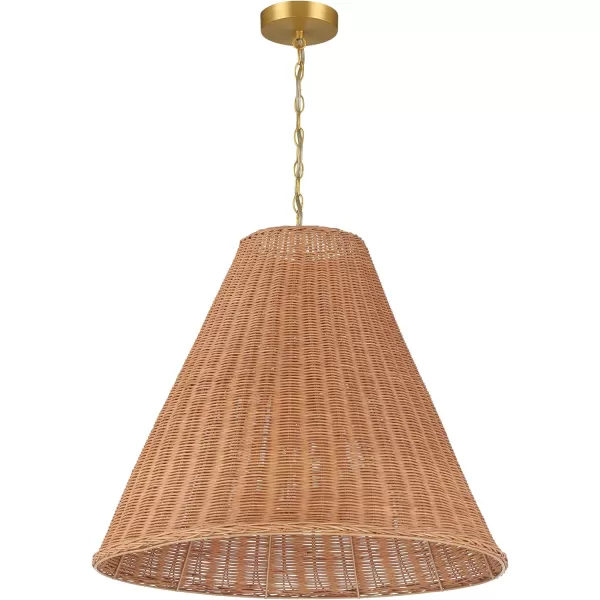 imageCreative CoOp Rattan Taper Pendant Light BlackNatural