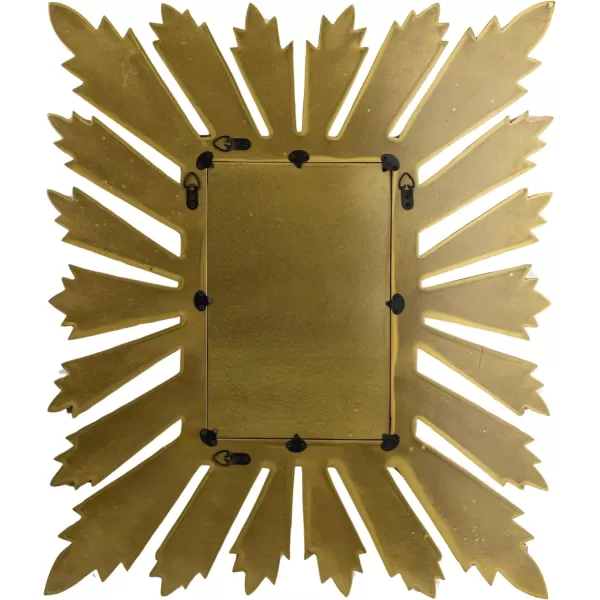 imageCreative CoOp Reclaimed Wood Sunburst Rectangular Wall Mirror GoldRectangular