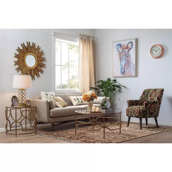 imageCreative CoOp Reclaimed Wood Sunburst Rectangular Wall Mirror GoldRound