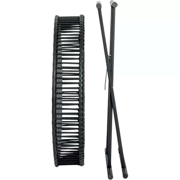 imageCreative CoOp Round Bamboo and Metal Tables Black Set of 2