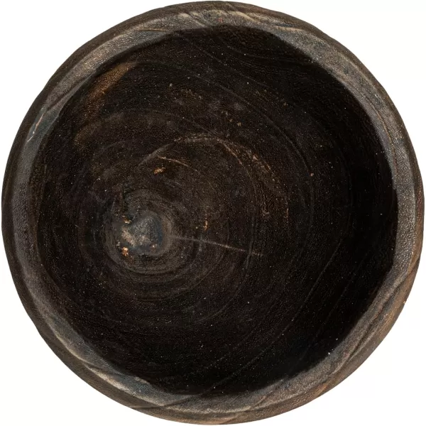 imageCreative CoOp Rustic Paulownia Footed Wood Bowl NaturalBrown