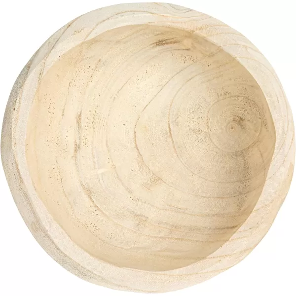 imageCreative CoOp Rustic Paulownia Footed Wood Bowl NaturalNatural