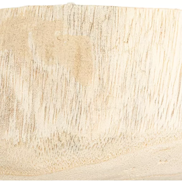 imageCreative CoOp Rustic Paulownia Footed Wood Bowl NaturalNatural