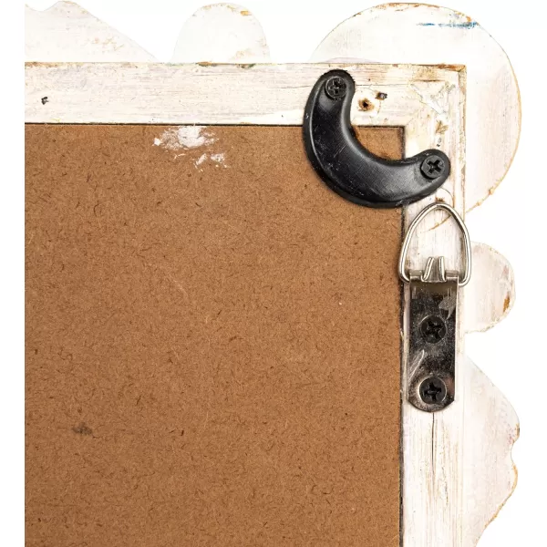 imageCreative CoOp Square Raised Dowel Wood Wall Mirror White