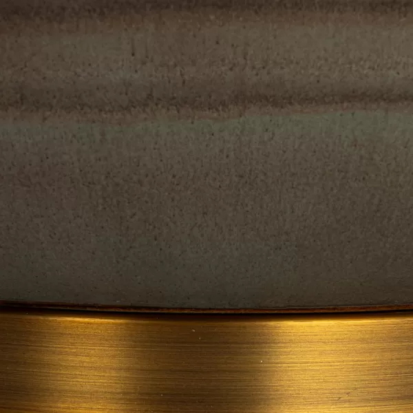 imageCreative CoOp Stoneware Table Lamp with Elongated Drum Shade Brown