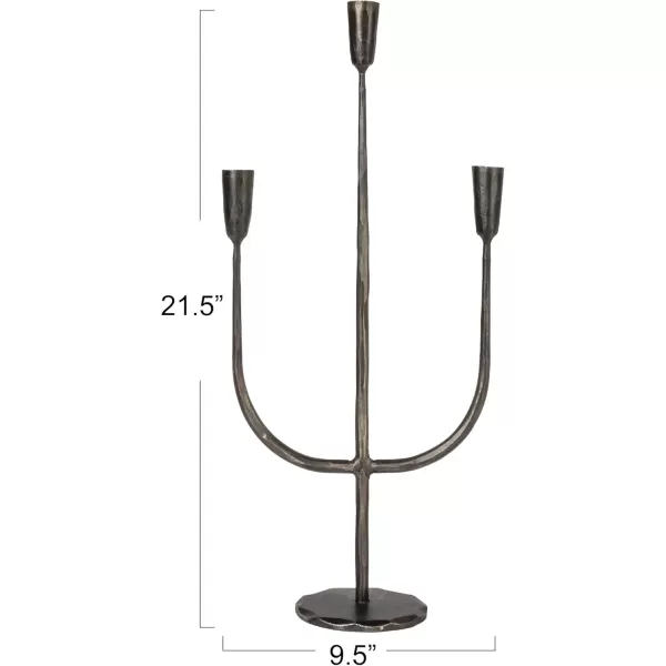 imageCreative CoOp Tall Artisanal Metal Candelabra SilverBlack