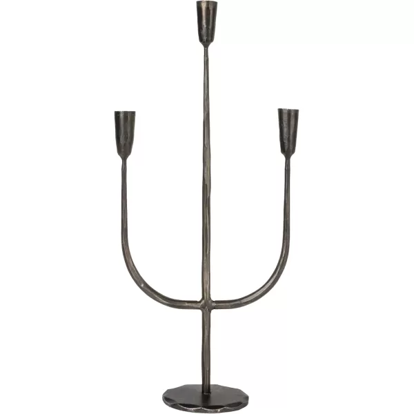 imageCreative CoOp Tall Artisanal Metal Candelabra SilverBlack