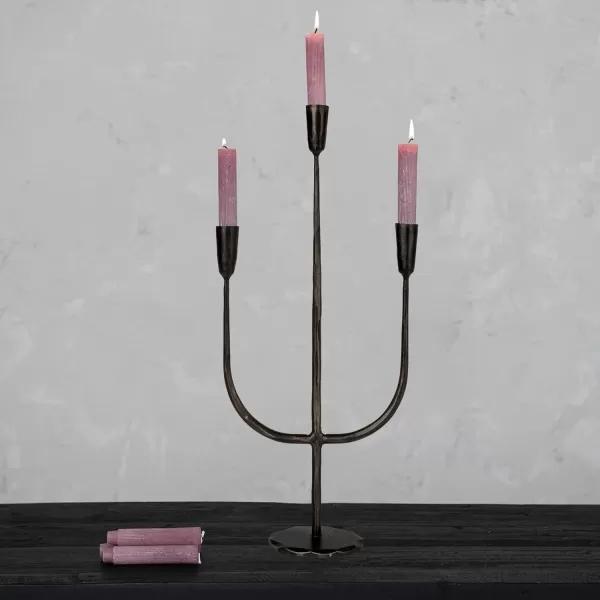 imageCreative CoOp Tall Artisanal Metal Candelabra SilverBlack