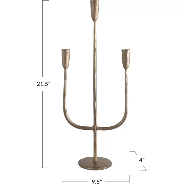 imageCreative CoOp Tall Artisanal Metal Candelabra SilverBrass
