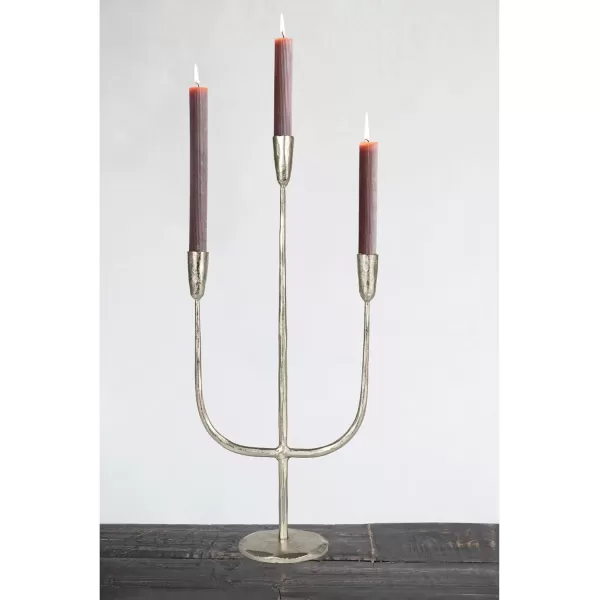 imageCreative CoOp Tall Artisanal Metal Candelabra SilverSilver