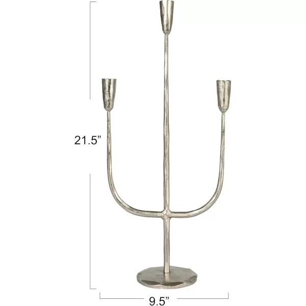 imageCreative CoOp Tall Artisanal Metal Candelabra SilverSilver
