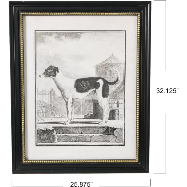 imageCreative CoOp Vintage Reproduction Dog Print with Solid Wood Frame