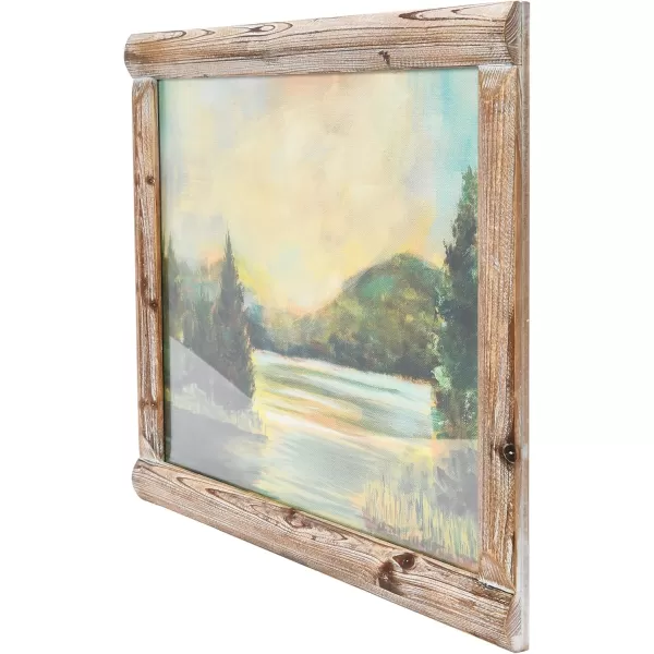 imageCreative CoOp Vintage Reproduction Landscape Print with Solid Wood Frame