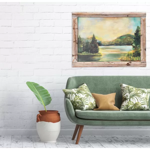 imageCreative CoOp Vintage Reproduction Landscape Print with Solid Wood Frame