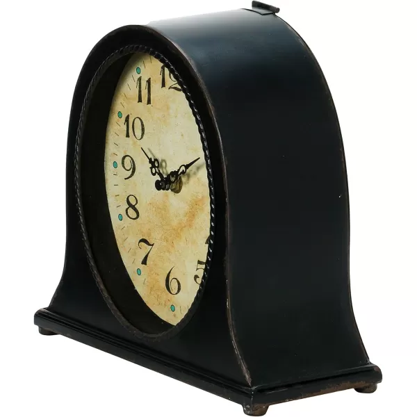 imageCreative Coop DF4082 Metal Mantel Clock Black Requires 1AA Battery Dcor