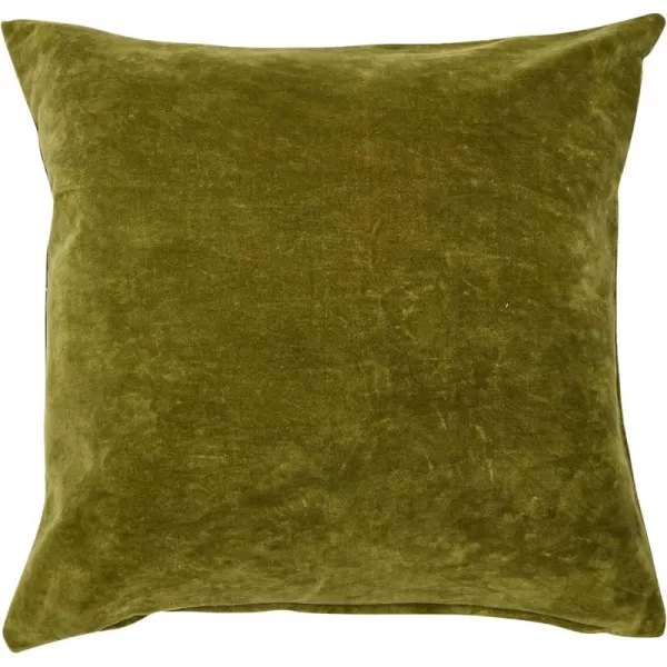 imageCreative CoOp 20quot Square Velvet Knife Edge Pillow Decorative Pillow Cover 20quot x 20quot YellowGreen