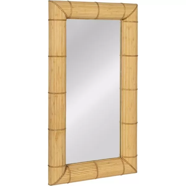 imageCreative CoOp Bamboo Rectangular Wall Mirror NaturalNatural