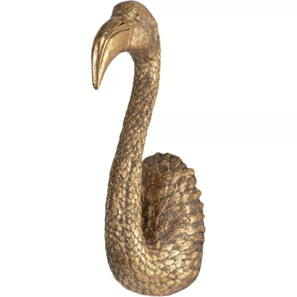 imageCreative CoOp Decorative Resin Bird Head Wall Decor Gold