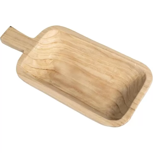 imageCreative CoOp Medium Paulownia Wood Tray for Serving and Storage Natural17 L