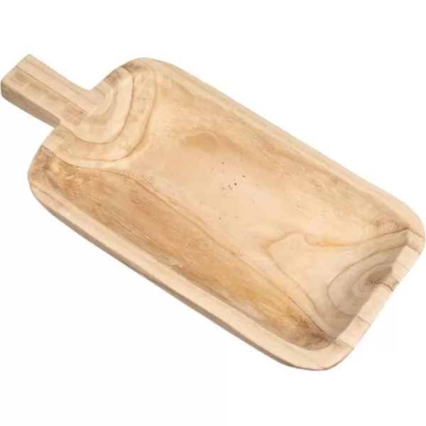 imageCreative CoOp Medium Paulownia Wood Tray for Serving and Storage Natural20 L