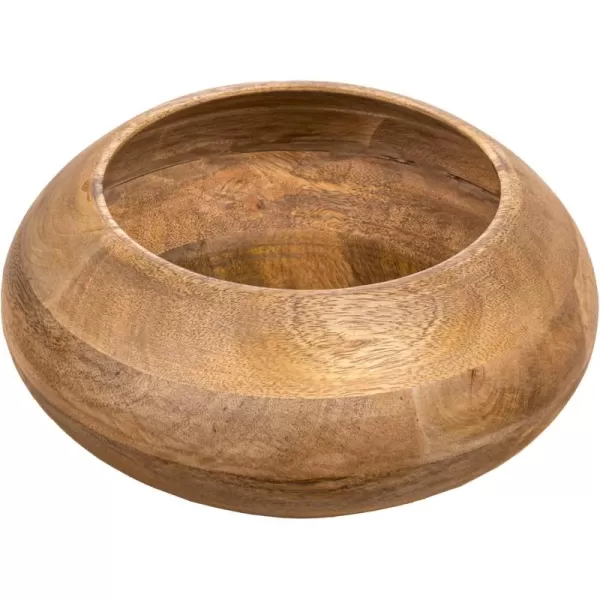imageCreative CoOp Minimalist Round Mango Wood Bowl BlackNatural