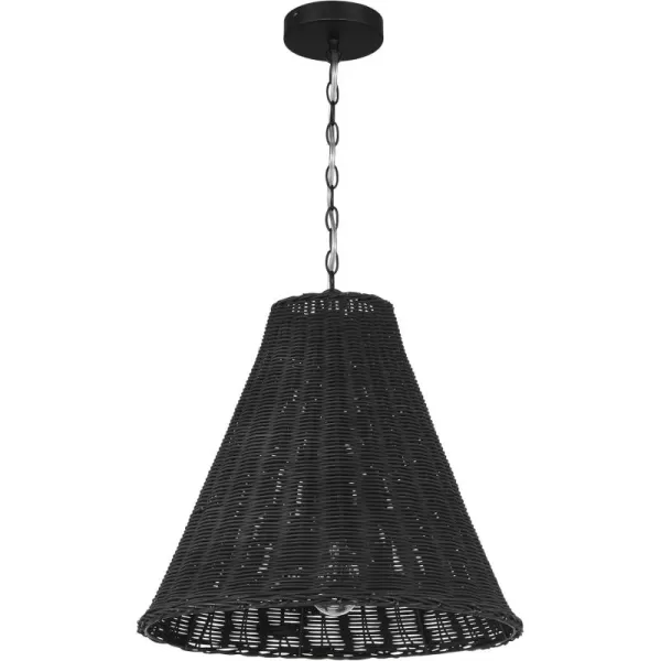 imageCreative CoOp Rattan Taper Pendant Light BlackBlack