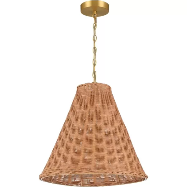 imageCreative CoOp Rattan Taper Pendant Light BlackNatural