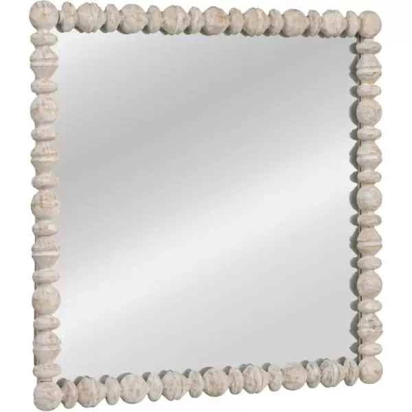 imageCreative CoOp Square Raised Dowel Wood Wall Mirror White