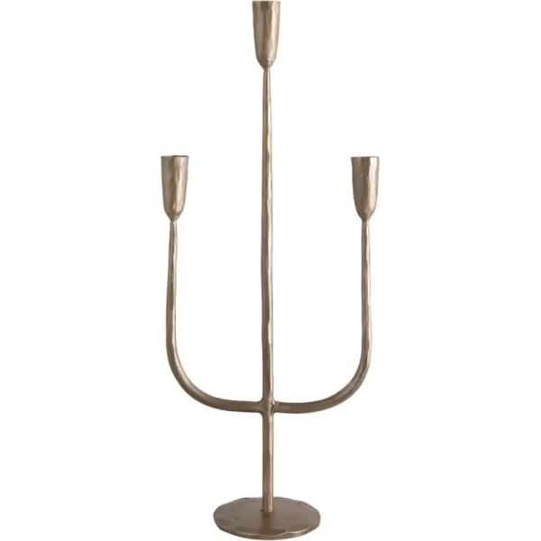 imageCreative CoOp Tall Artisanal Metal Candelabra SilverBrass