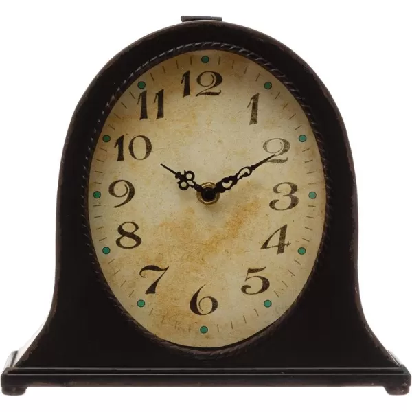 imageCreative Coop DF4082 Metal Mantel Clock Black Requires 1AA Battery Dcor