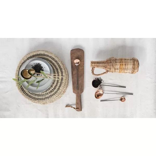 imageCreative CoOp 15quot Round Handwoven Seagrass Set of 2 Styles Placemats Brown 2 Count