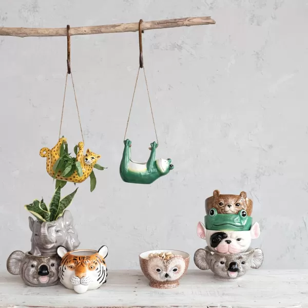 imageCreative CoOp 5 Pieces Ceramic Animal Shaped Various Sizes Multicolor Set of 5 Bowls