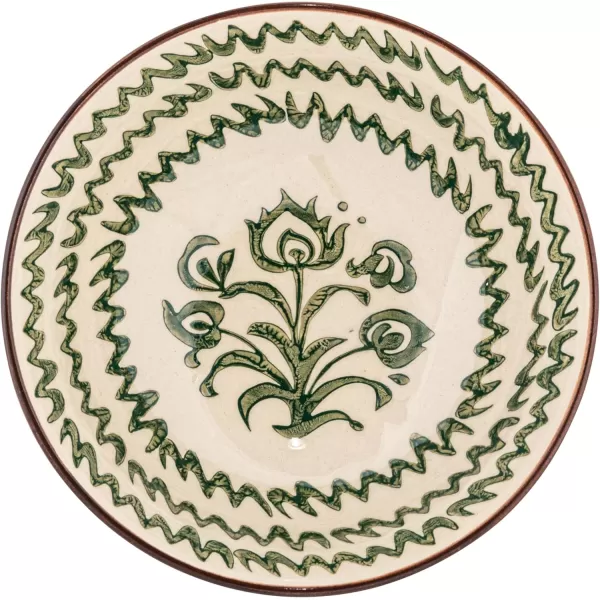 imageCreative CoOp 575 Inches Round Stoneware Dinnerware Set with 4 Various Pattern Prints Cream Set of 12 Bowls