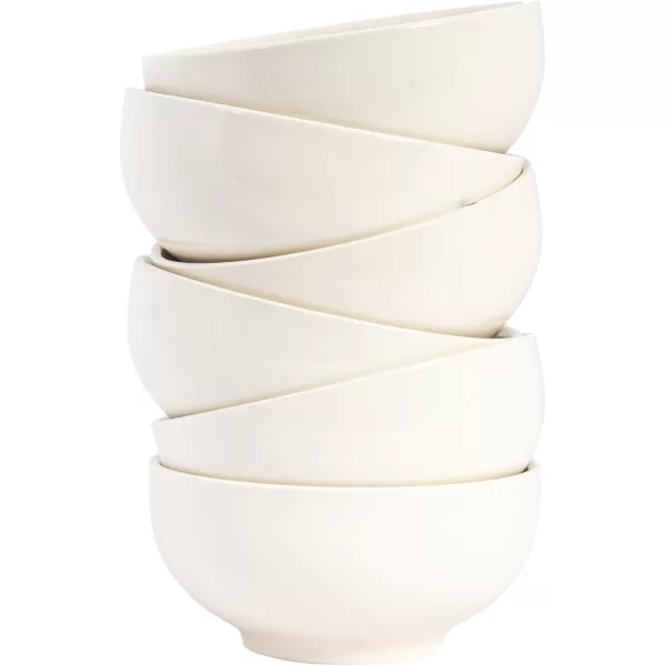 imageCreative CoOp 6 Inches Round Stoneware Cereal Dinnerware Set with Sea Animal Designs Cream Set of 6 Bowls