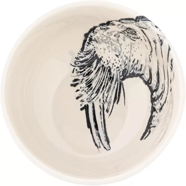 imageCreative CoOp 6 Inches Round Stoneware Cereal Dinnerware Set with Sea Animal Designs Cream Set of 6 Bowls