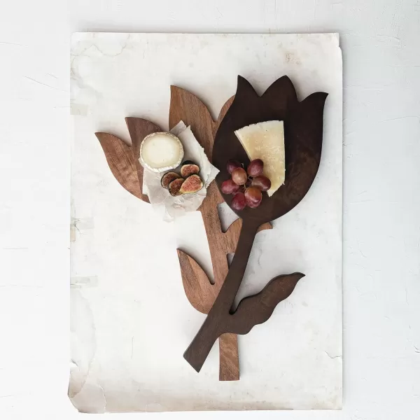 imageCreative CoOp Bloom Mango Wood Serving Board Natural