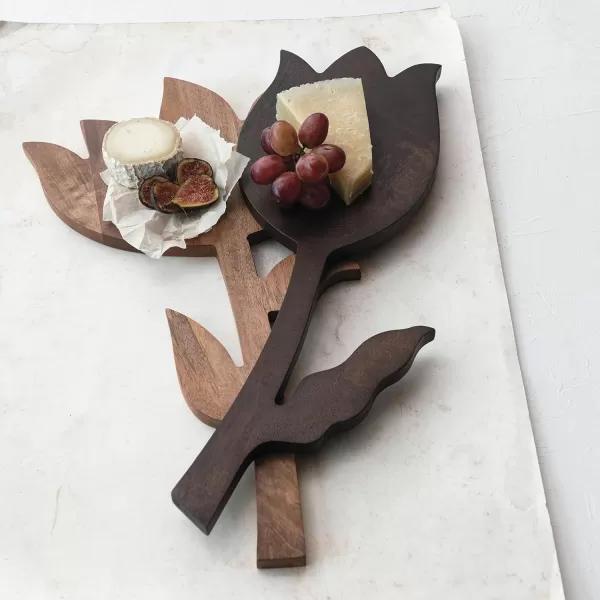 imageCreative CoOp Bloom Mango Wood Serving Board Natural