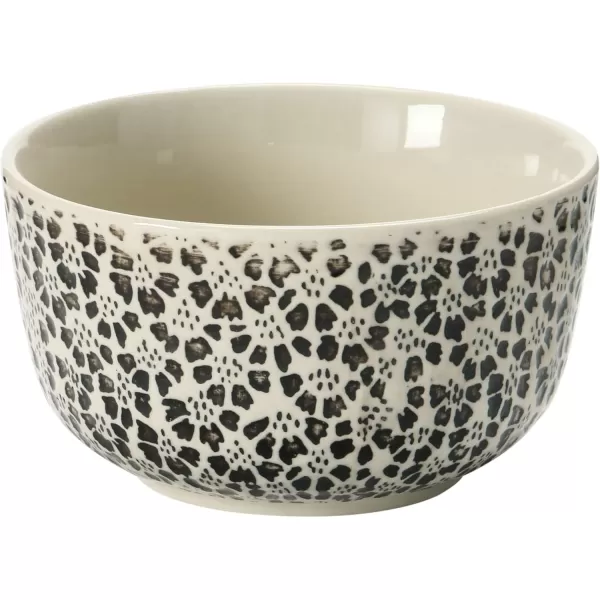 imageCreative CoOp HandStamped Stoneware Bowl with Embossed Pattern Black ampamp Cream Color 4 Styles Dinnerware Multi