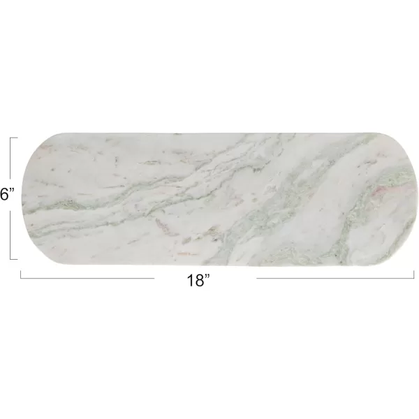 imageCreative CoOp Marble Oval Cheese Board GreenOval