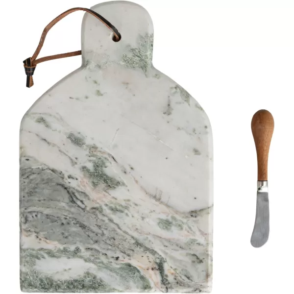 imageCreative CoOp Marble Oval Cheese Board GreenWith Handle