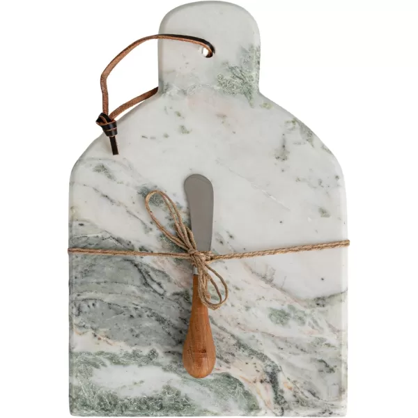 imageCreative CoOp Marble Oval Cheese Board GreenWith Handle